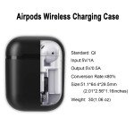 Wholesale AirPods Wireless Charging Cover Case Hard Silicone Protective Skin for Airpods (Black)